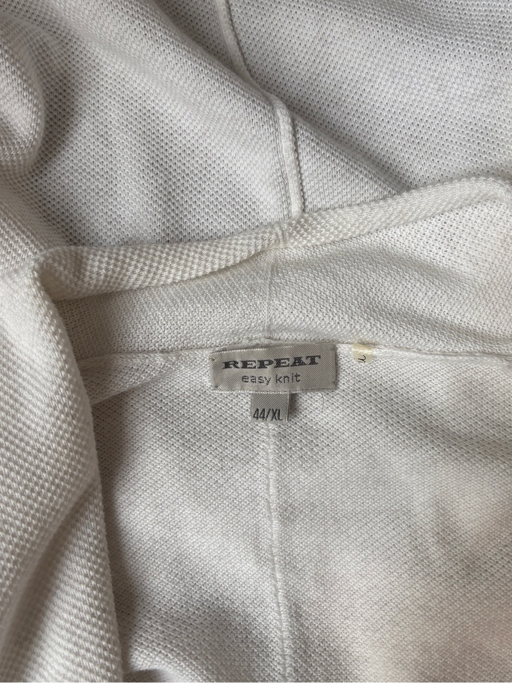 Repeat Open Front Knit Cardigan Sweater | Cream | Size XL | Cozy Minimalist - Picture 5 of 5
